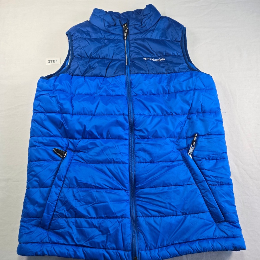 Columbia KIDS Omni Heat Puffer Vest Blue Insulated Padded Outdoor XL Classic